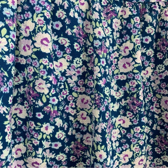 NWT Speechless Kids Navy/Lavender Floral Skirt, Size 16 - Picture 4 of 9